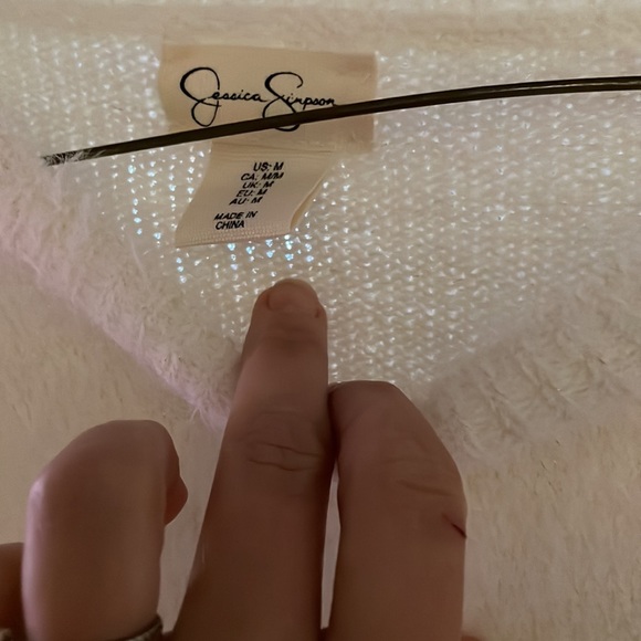 Jessica Simpson sweater.. cropped and slit sexy shoulder - Picture 4 of 4